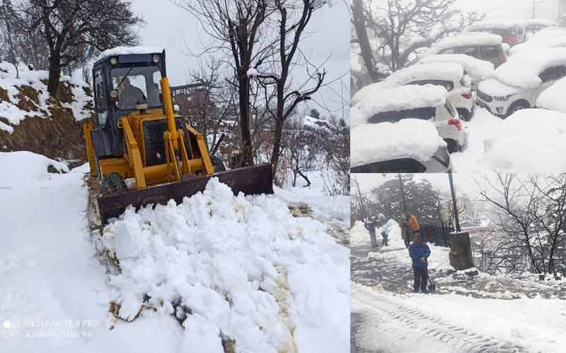 हिमाचल में बर्फबारी से 346 सड़कें बंद, 365 बिजली ट्रांसफार्मर ठप