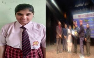 Education Minister honored Kriti, a student of Career Academy, with Yuva Vigyan Puraskar