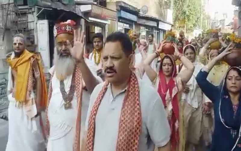 Kalash Yatra taken out in Joginder Nagar, Shri Ram Katha will be organized at 2 pm