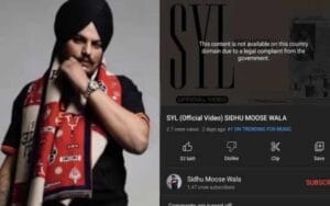 Sidhu Moosewala's new song removed from YouTube, this song became a hit in 6 minutes as soon as it was released