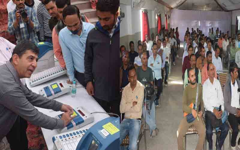 सिरमौर में पहले दो चरण में पांच स्थानों पर करवाया गया मतदान पूर्वाभ्यास