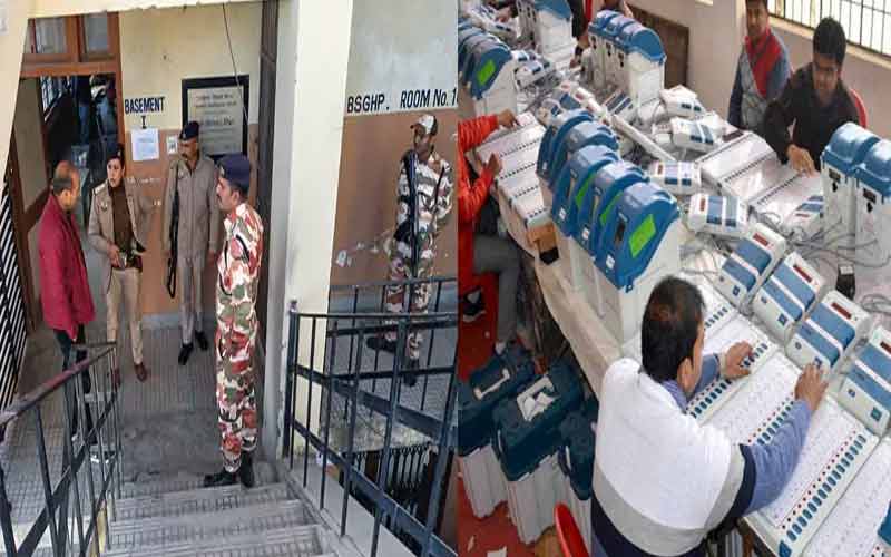 सुरक्षा के कड़े पहरे मे होगी मतों की गणना, काउंटिंग हॉल के बाहर थ्री लेयर….