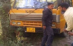 Private school bus carrying 50 children to school crashed, one in the accident