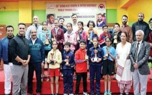 Sirmour's Aarav and Harshita shock first place in under-11 table tennis competition
