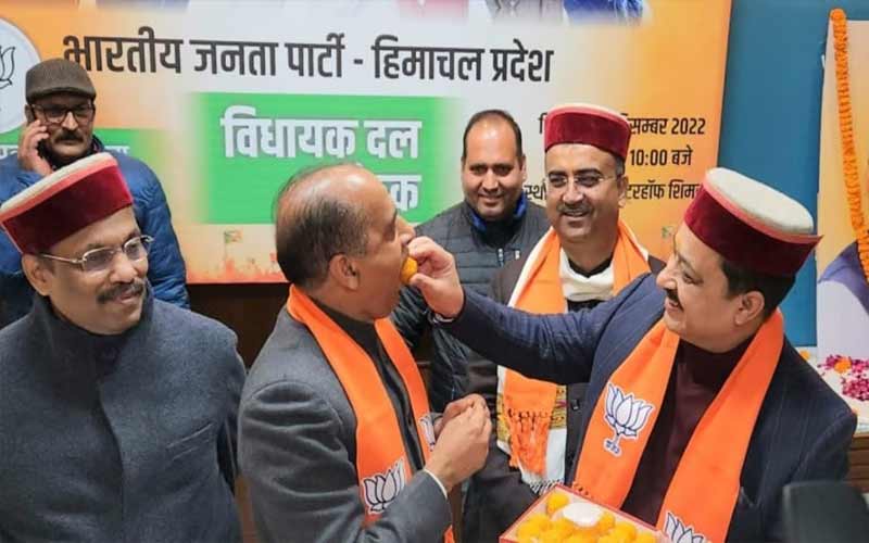 पूर्व मुख्यमंत्री जयराम ठाकुर चुने गए विधायक दल के नेता