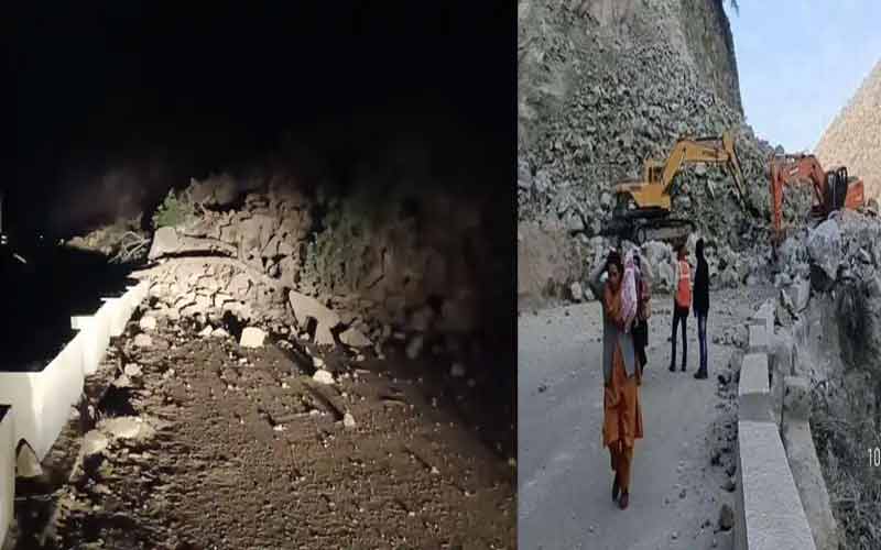 चंडीगढ़-मनाली एनएच पर लैंडस्लाइड, मार्ग पर थमे वाहनों के पहिए