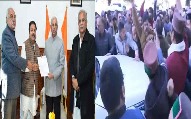 प्रतिभा सिंह के समर्थकों ने किया हंगामा, नई सरकार के गठन को राजभवन पहुंचे दिग्गज…