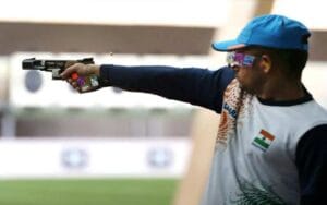Vijay won gold in 25 meter center fire pistol championship