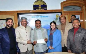 Contribution to the Chief Minister's Happiness-Shelter Relief Fund, Sukhu said-