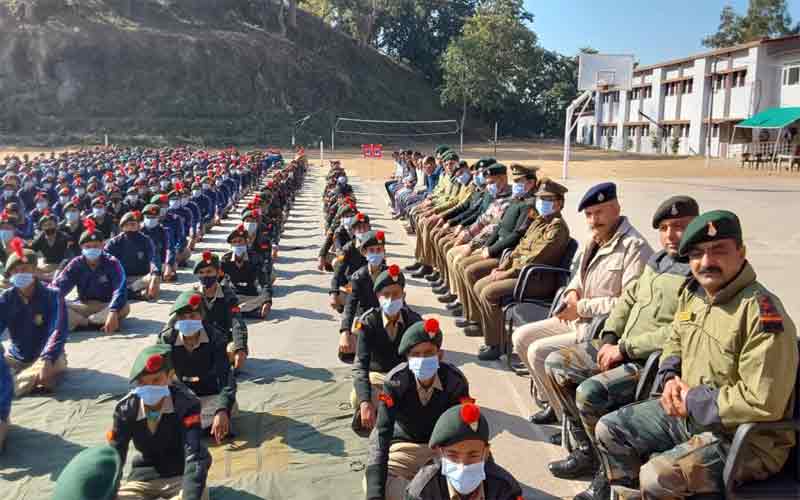 Deputy Commissioner participated in eight day NCC camp going on in JNV today