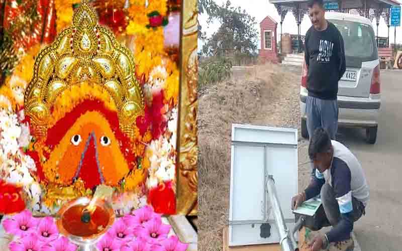 Devotees of Punjab donated 40 solar lights in the court of Maa Chintpurni, said-