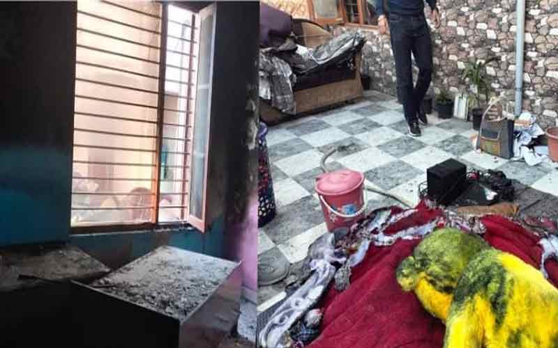 शॉर्ट सर्किट से मकान चढ़ा आग की भेंट, पीड़ित परिवार को लाखों का नुक्सान