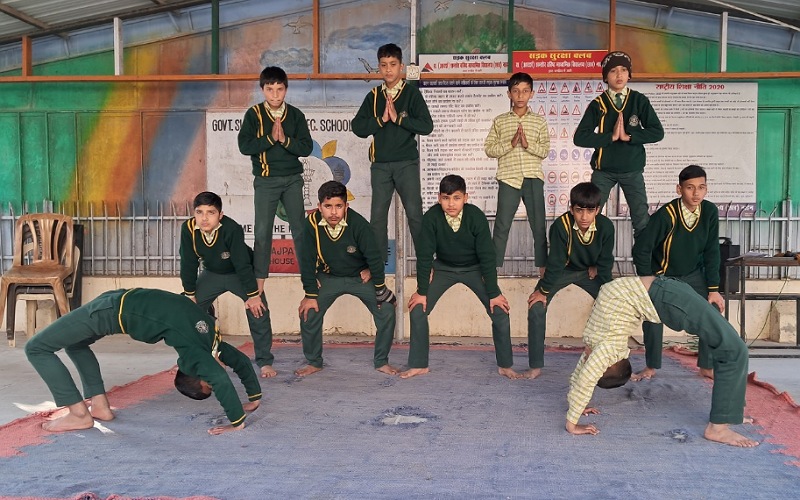 गणतंत्र दिवस सांस्कृतिक कार्यक्रमों की रिहर्सल के दौरान खूब थिरके विद्यार्थी  