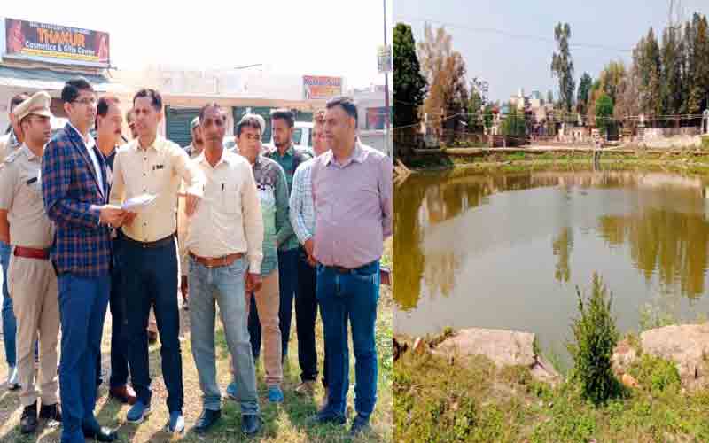 <strong>उपायुक्त ने पूबोवाल, कुठारबीत व दुलैहड़ में किया तालाबों का निरीक्षण</strong>