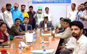 A review meeting was held under the chairmanship of Cabinet Minister Col. Dr. Dhani Ram Shandil.