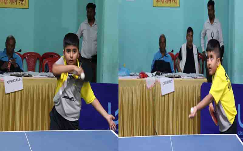 टेबल टेनिस में कांगड़ा के अधिराज सिंह का रहा दबदबा