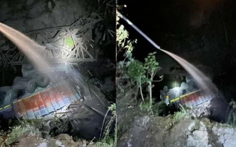 श्री रेणुका जी-हरिपुरधार मार्ग पर टूटा दनोई पुल