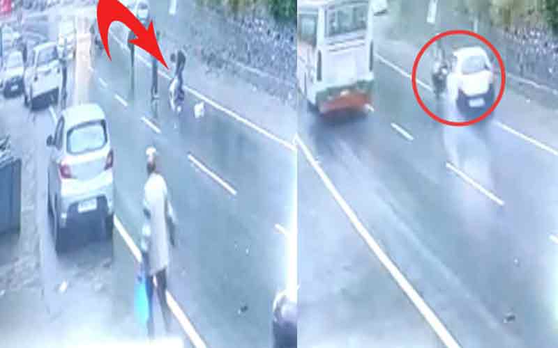 ऑल्टो कार व बाइक की जोरदार भिड़ंत, हादसे में एक की मौत