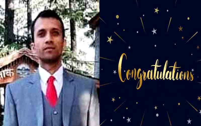 नीन पंचायत के दिनेश बने सहायक प्रोफेसर