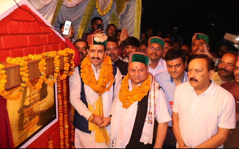 विक्रमादित्य सिंह ने   1.50 करोड़ की लागत से निर्मित दनोई पुल का किया उद्घाटन