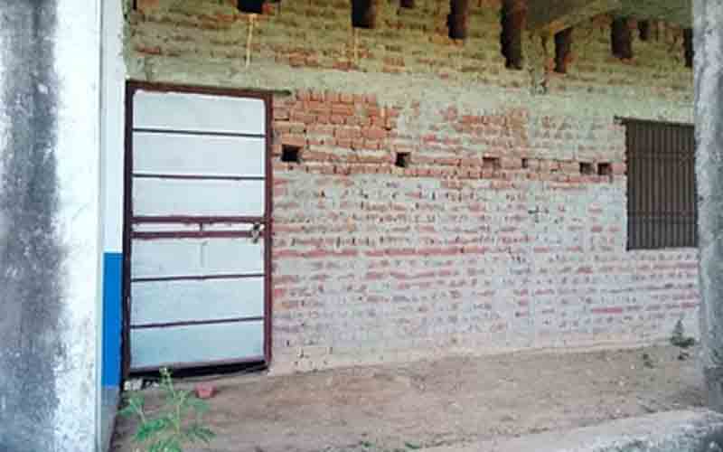 लोहारली स्कूल में कई सालों में भी नहीं बना कक्षा का कमरा, इस वर्ष में शुरू हुआ था निर्माण…..