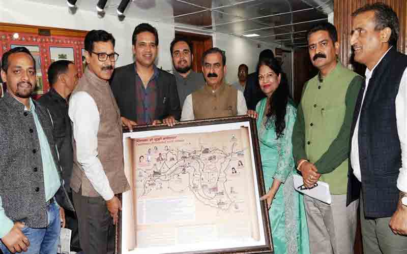 मुख्यमंत्री सुक्खू ने “शिमला से जुड़ी हस्तियां” मानचित्र किया जारी