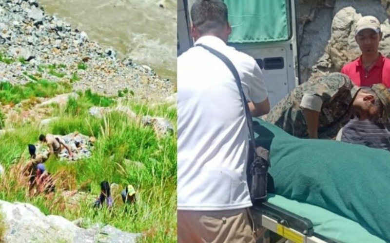 गहरी खाई में गिरी बाइक, ब्रिटिश पर्यटक की मौके पर मौत