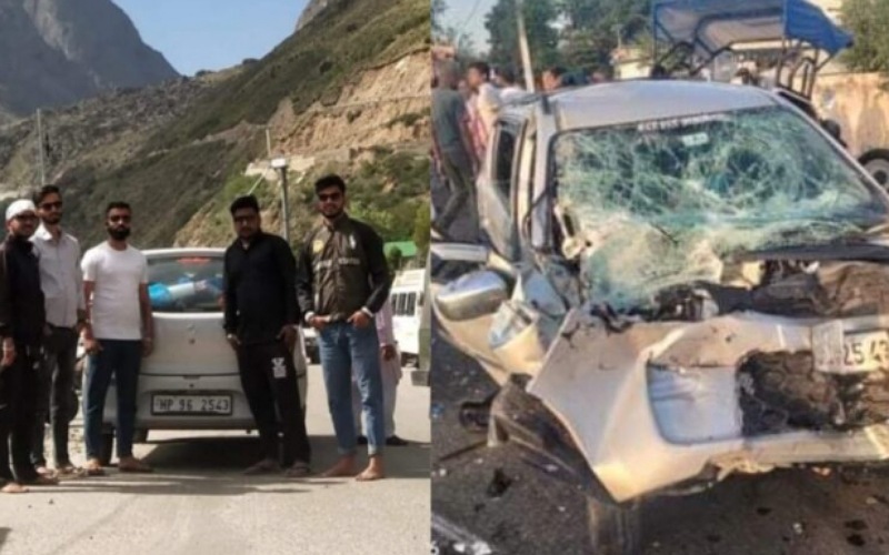 कांगड़ा से केदारनाथ जा रहे 5 युवकों की कार हुई दुर्घटनाग्रस्त, 2 की मौत, 3 जख्मी