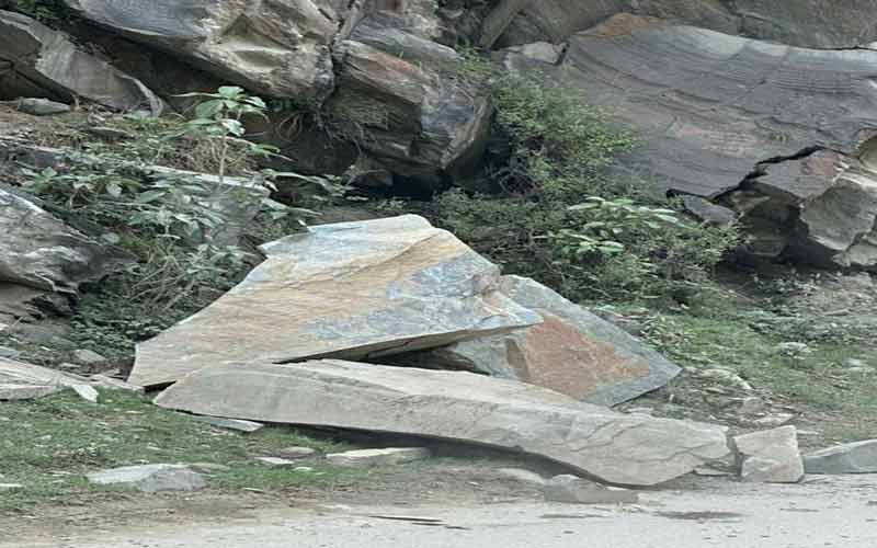 दुर्घटना / पहाड़ी से गिरे पत्थर ,एक की मौत