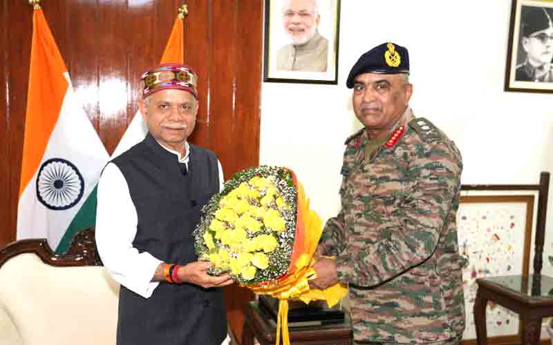 राज्यपाल से थल सेना अध्यक्ष जनरल मनोज पांडे ने की भेंट