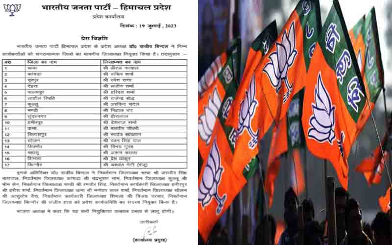 Himachal: डॉ. राजीव बिंदल ने की 17 जिला अध्यक्षों की नियुक्ति, यहां देखें पूरी लिस्ट….