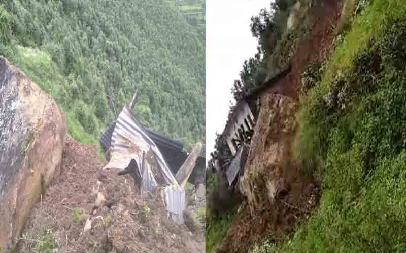 श्री रेणुका जी के बोगधार दीदा गांव में हुआ लैंडस्लाइड, यह हुआ नुकसान……