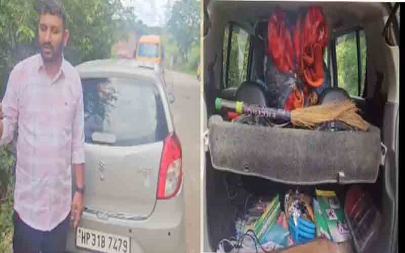 शातिरों ने घर के पास खड़ी गाड़ी से एक लाख का सामान व दस्तावेज किए चोरी