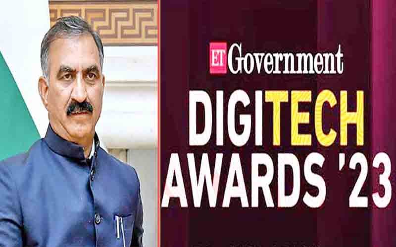 ईटी गवर्नमेंट डिजिटेक अवार्ड्स-2023 में हिमाचल को मिला एक स्वर्ण व दो रजत पदक