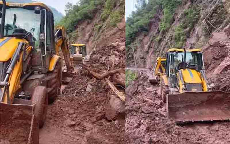 रेणुका जी-नाहन मार्ग आख़िरकार 3 दिन बाद वाहनों की आवाजाही के लिए हुआ बहाल