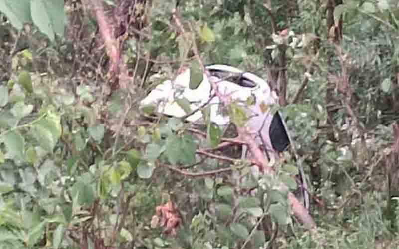 अनियंत्रित होकर खाई में गिरी टैक्सी, चालक की मौत