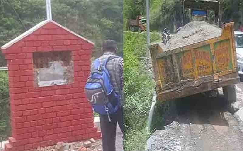 Sirmour: गहरी खाई में गिरने से बाल-बाल बचा रेत से लदा ट्रैक्टर