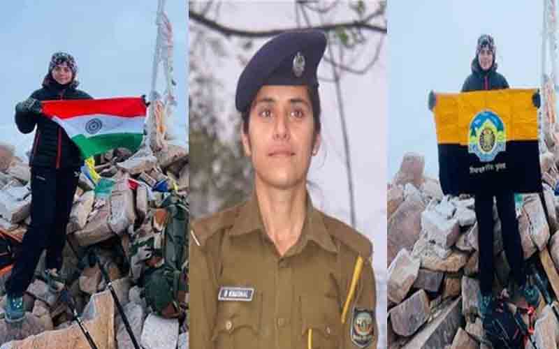 6,111 मीटर ऊंची युनम चोटी फतह करने पर सीएम ने महिला पुलिस आरक्षी को दी बधाई
