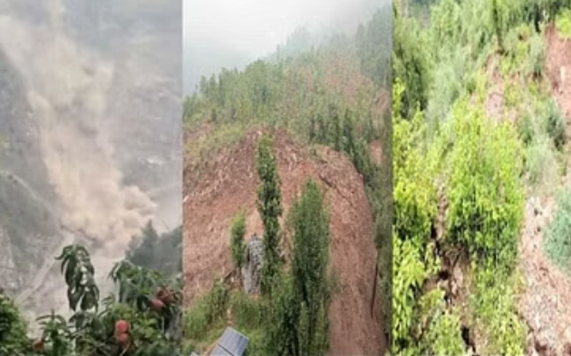 बरोटीवाला में माजरी गांव धंसा, कांगड़ा में 5 मकान जमींदोज