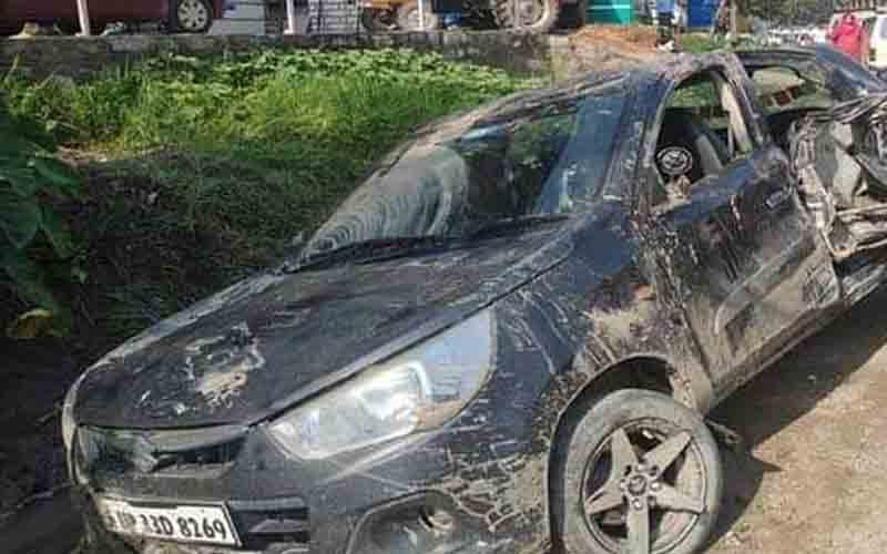 चंडीगढ़-मनाली एनएच पर हादसे का शिकार हुई कार, एक युवती की मौत, युवक जख्मी