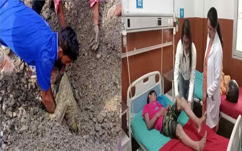 सतौन-श्री रेणुका जी मार्ग पर हुआ भूस्खलन, मलबे में दबा 14 वर्षीय स्कूली बच्चा