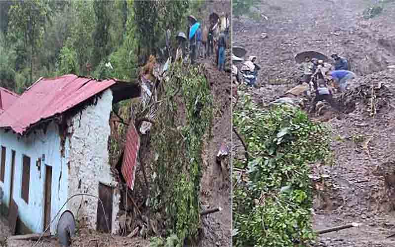 सोलन में फटा बादल, 2 घर व 1 गौशाला बही, 5 के शव बरामद