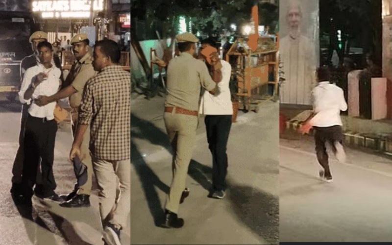 वाराणसी में प्रधानमंत्री नरेंद्र मोदी की सुरक्षा में बड़ी चूक, काफिले के सामने कूदा युवक