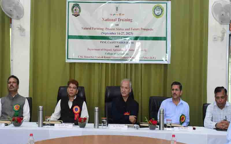 कृषि विश्वविद्यालय पालमपुर में प्राकृतिक खेती पर राष्ट्रीय प्रशिक्षण