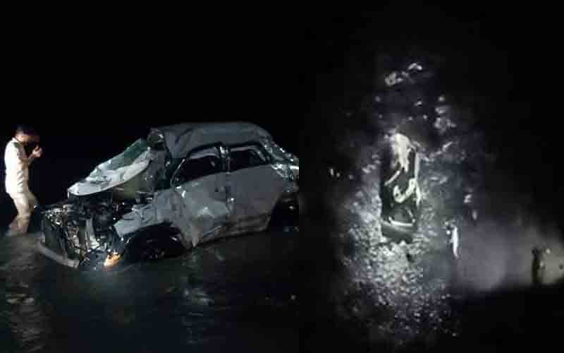 अनियंत्रित होकर रावी नदी में गिरी कार, हादसे में 2 लोगों की मौत