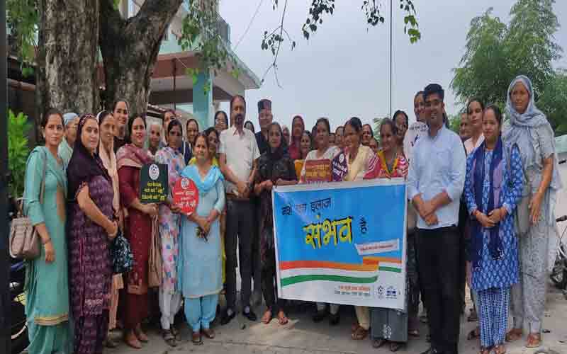 नशा मुक्त ऊना अभियान के लिए महिला मंडल करेगी हर-घर दस्तक अभियान के तहत हर घर का रुख