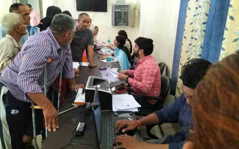 अंब में दिव्यांगता मूल्यांकन शिविर में 150 दिव्यांगजनों ने करवाया पंजीकरण