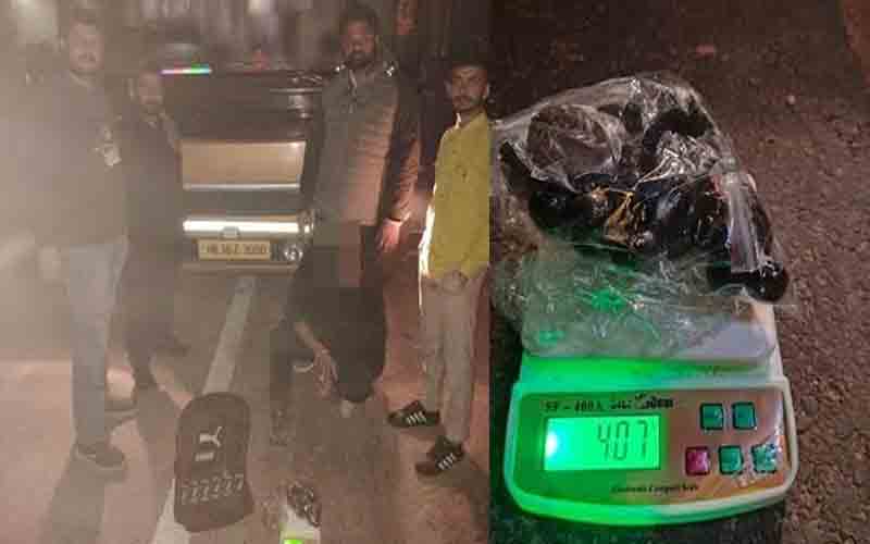 35 वर्षीय राजस्थान निवासी को चरस सहित किया गिरफ्तार