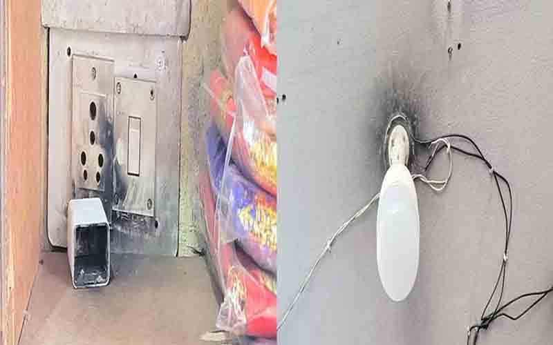 ट्रांसफार्मर में शॉट सर्किट होने से दुकानदारों के जले बिजली उपकरण