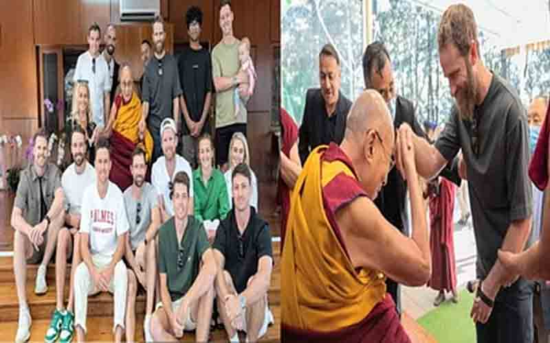 न्यूजीलैंड के खिलाड़िओं ने मैक्लोडगंज पहुंचकर दलाई लामा से लिया आशीर्वाद